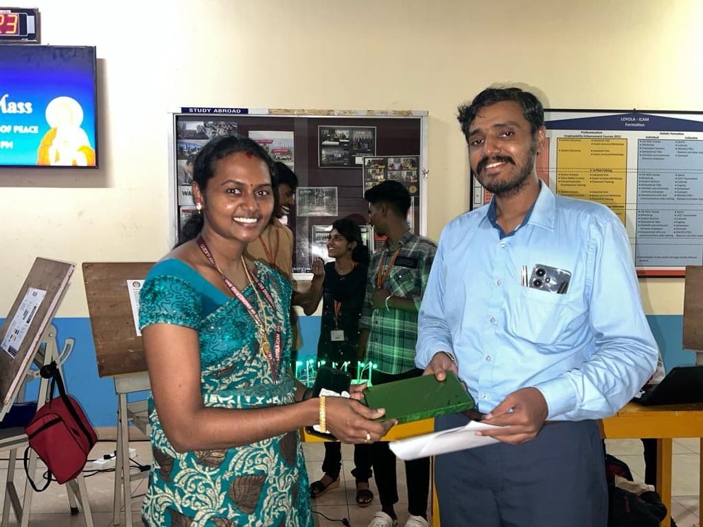 Prize handover at the expo, 2023-24